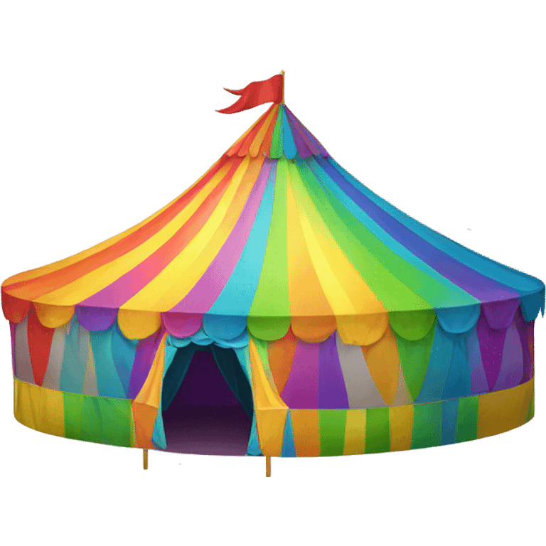 rainbow carnival tent emoji