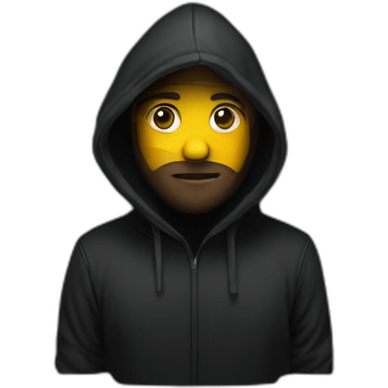 vim-user-in-black-hoodie emoji