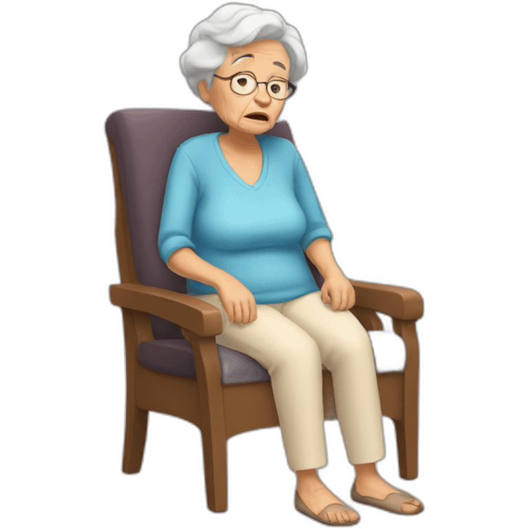 Grandma is tired emoji