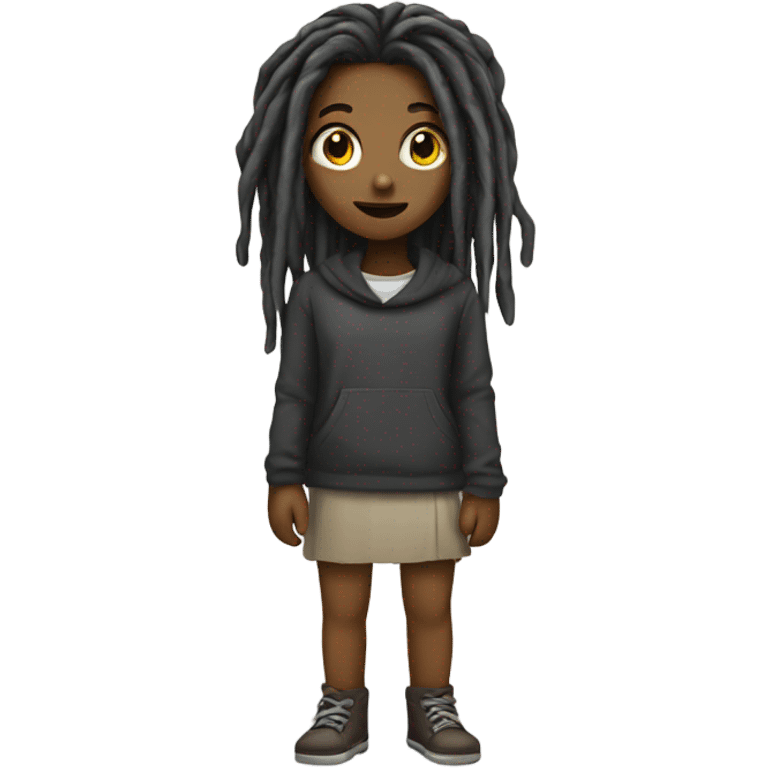 Dread head girl standing emoji