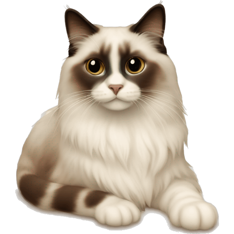 Ragdoll cat sepia chocolate point emoji