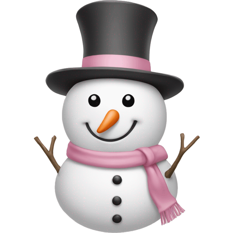 Light pink snowman  emoji