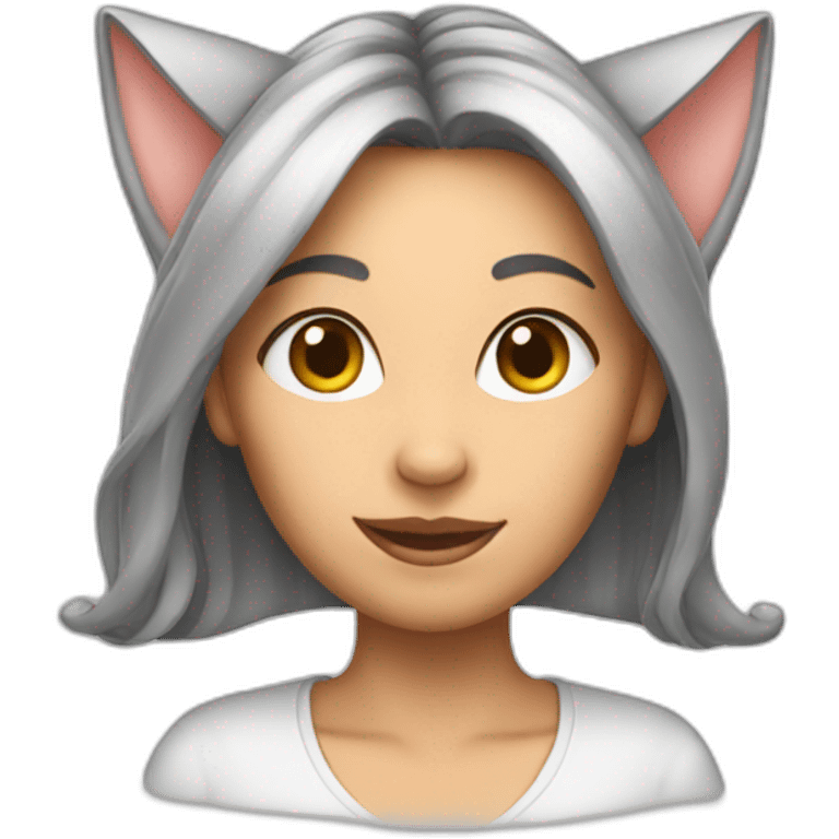 Women with kittens ears emoji