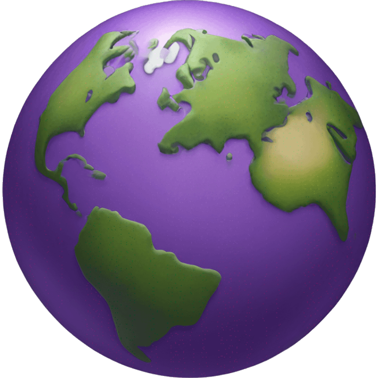 purple earth with juice on i emoji