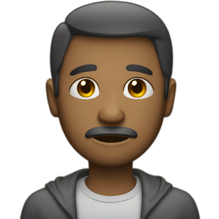 Hombre con cara dolor emoji