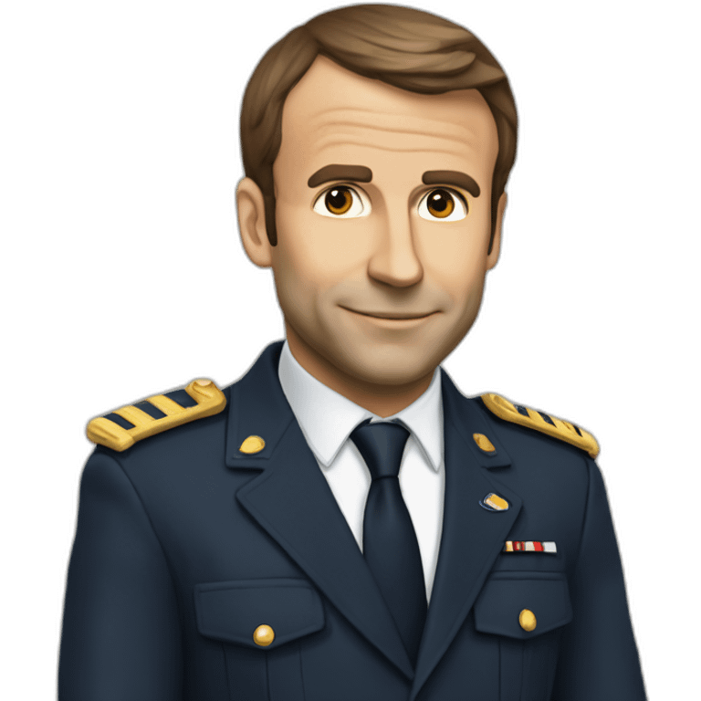 Macron habit d’aviateur emoji