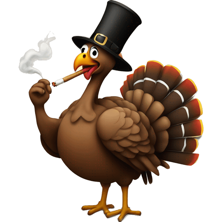 Turkey smoking a cigarette  emoji