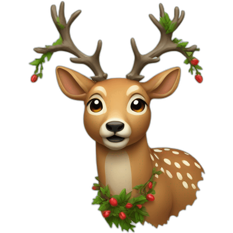 deer covered in thorns emoji