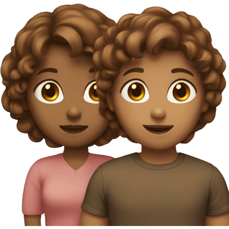 brown haired besties emoji