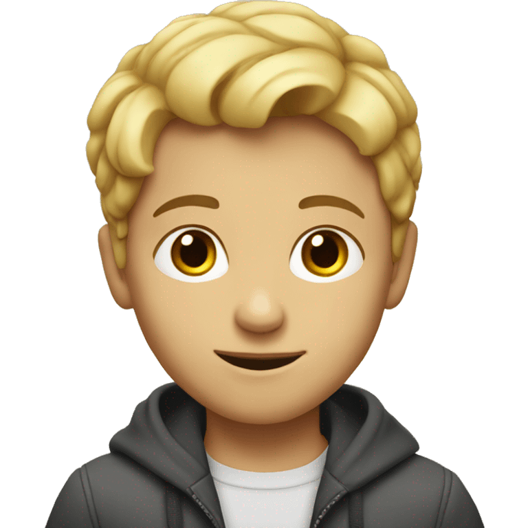 spanish boy with blond hear emoji