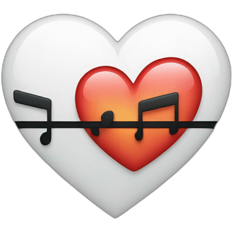 deezer music heart emoji