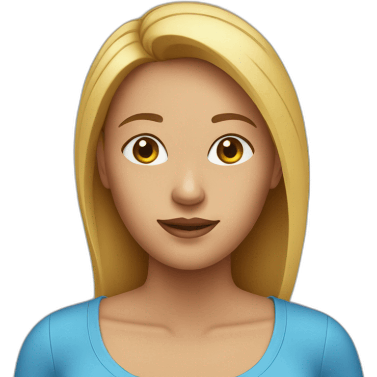 women-with-blue-shirt emoji