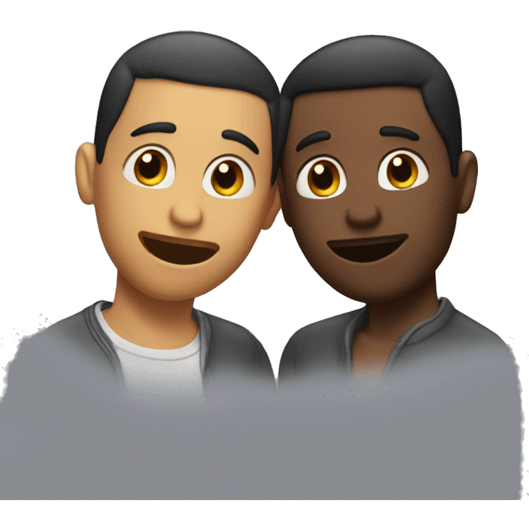 Gay couple kissing emoji