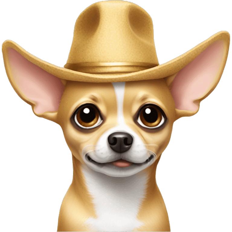 Chihuahua with hat emoji