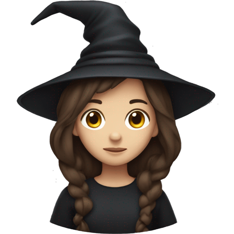 Witch, Brown hair, Little Girl  emoji