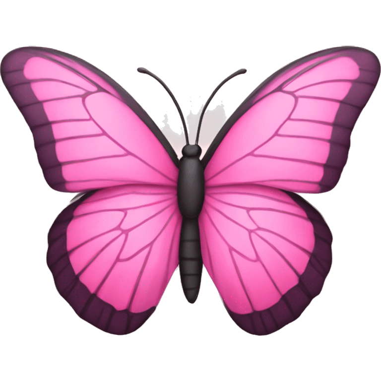 pink butterfly flying emoji