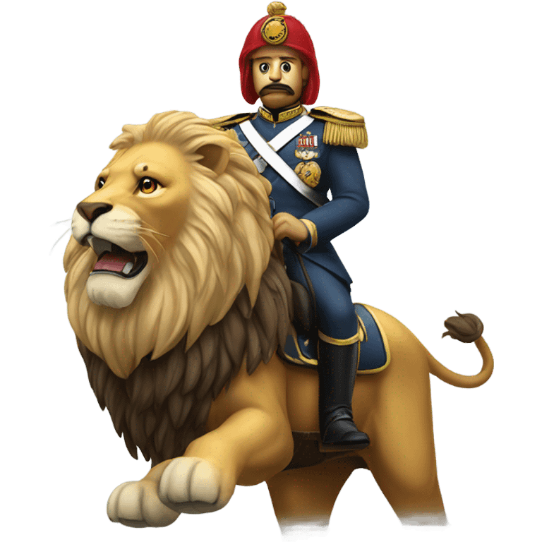 Commander riding a lion emoji