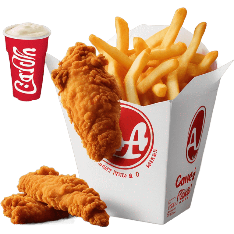 raising canes box combo with soda emoji