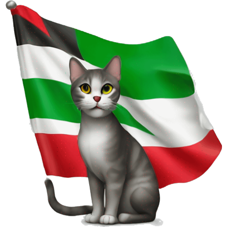 cat with palestine flag emoji