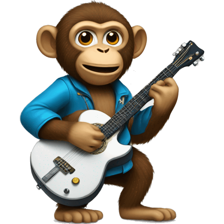 monkey playing a guitar emoji