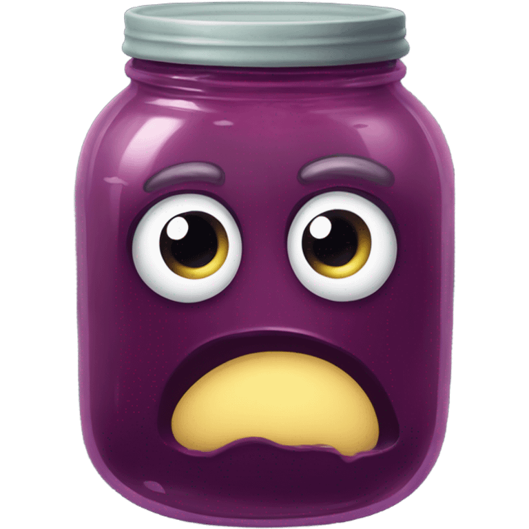 Scared jar of jelly  emoji