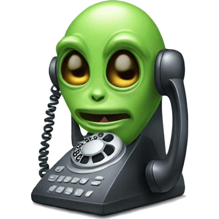 Alien telephone emoji