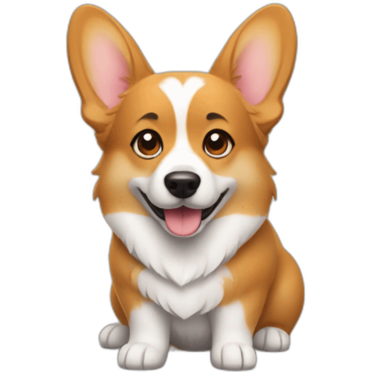 Cute corgi waiting for his id emoji