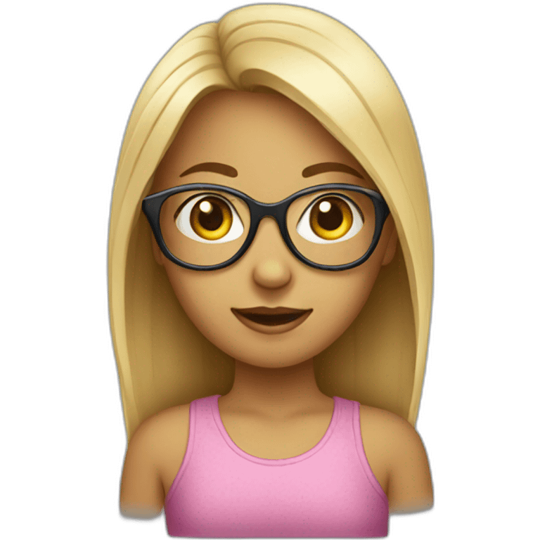 Girl with glasse emoji