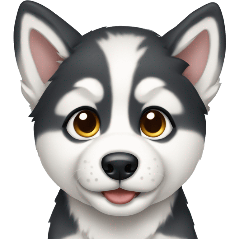 Husky puppy emoji