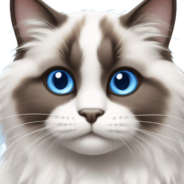 Snowshoe cat fluffy emoji