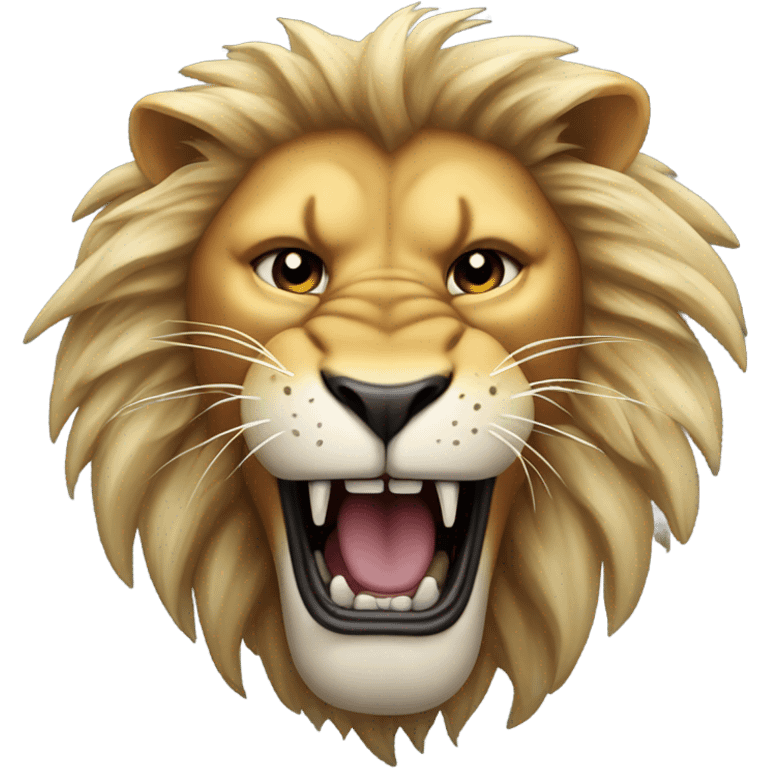 A lion roaring emoji