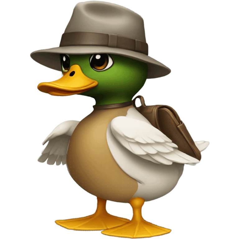 Duck detective emoji