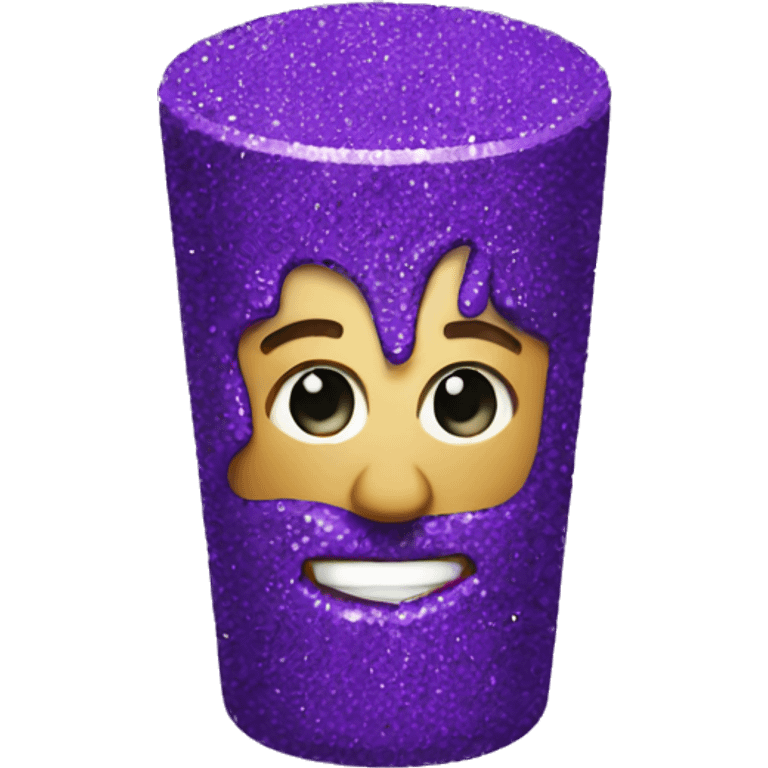 purple shot with glitter emoji