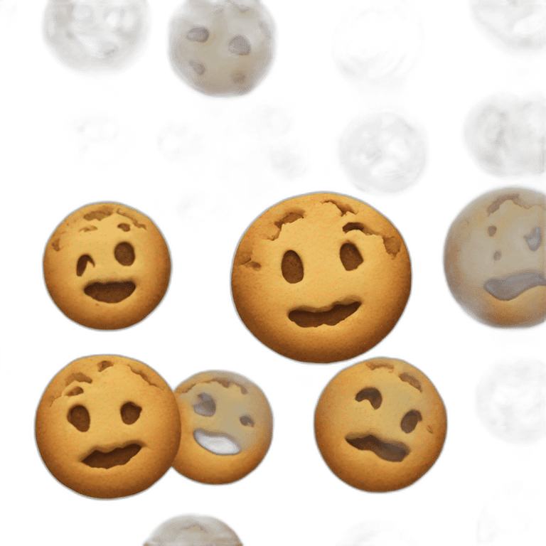 Une personne qui mange un cookie emoji