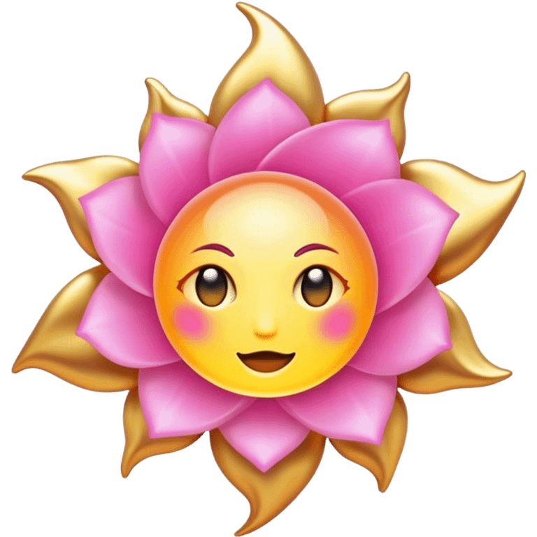 Solar aura pink gold emoji