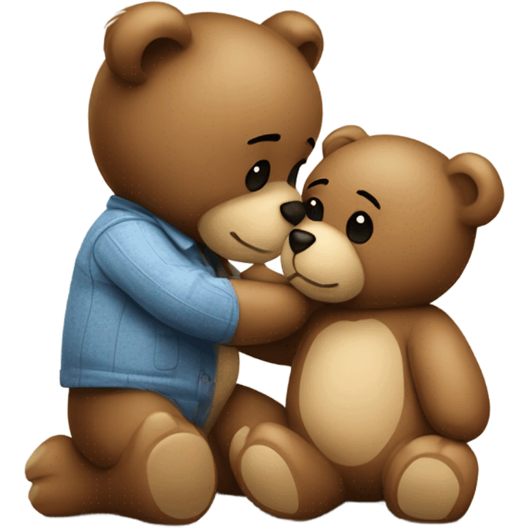 teddy bear kissing another teddy bear emoji