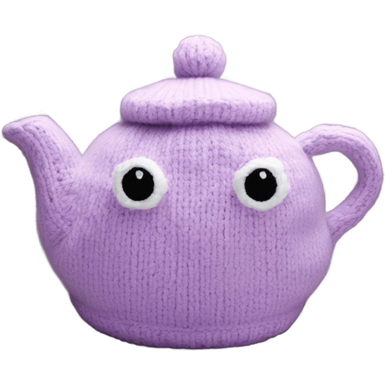 teapot light purple tea cozy emoji