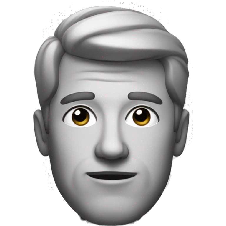 monochrome portrait of a man emoji