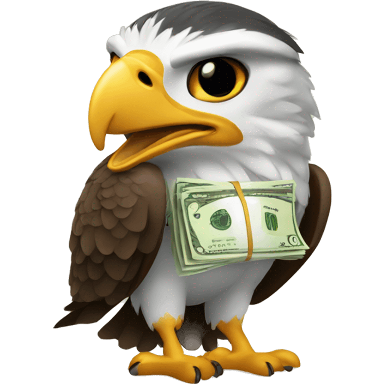 Falcon with money emoji