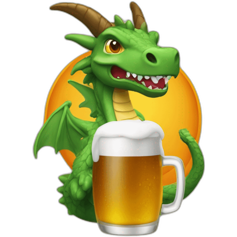 Dracofeu avec une biere emoji