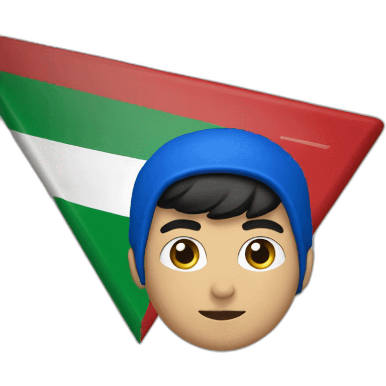 Superman avec le drapeau palestinien emoji