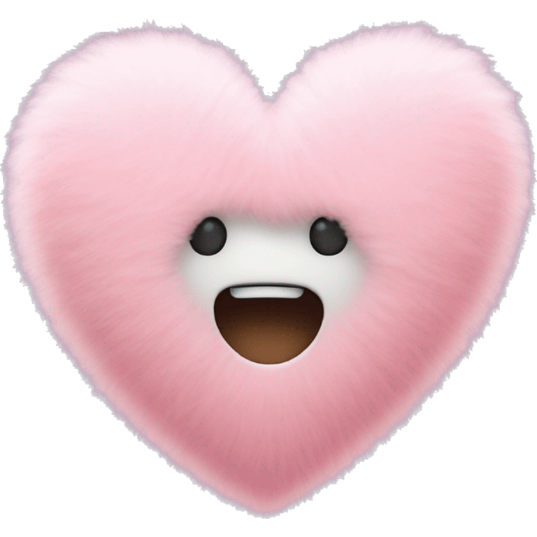 fluffy love heart with no face emoji