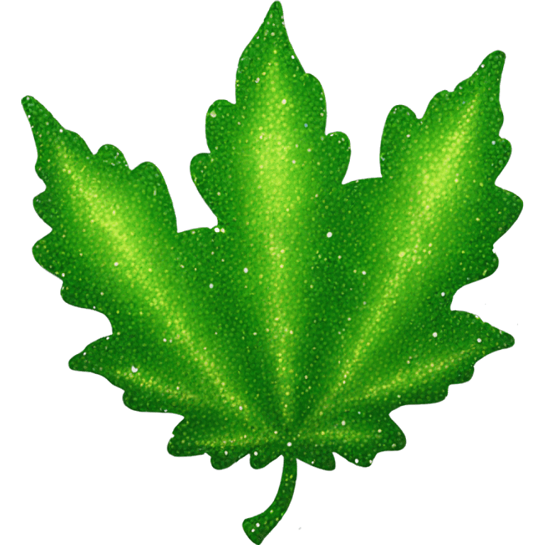 Sparkling 420 leaf pixel heart emoji