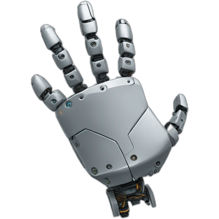 ROBOT SIDE VIEW Half-body Hand extended emoji