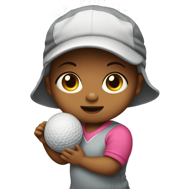 Baby girl playing disc golf  emoji