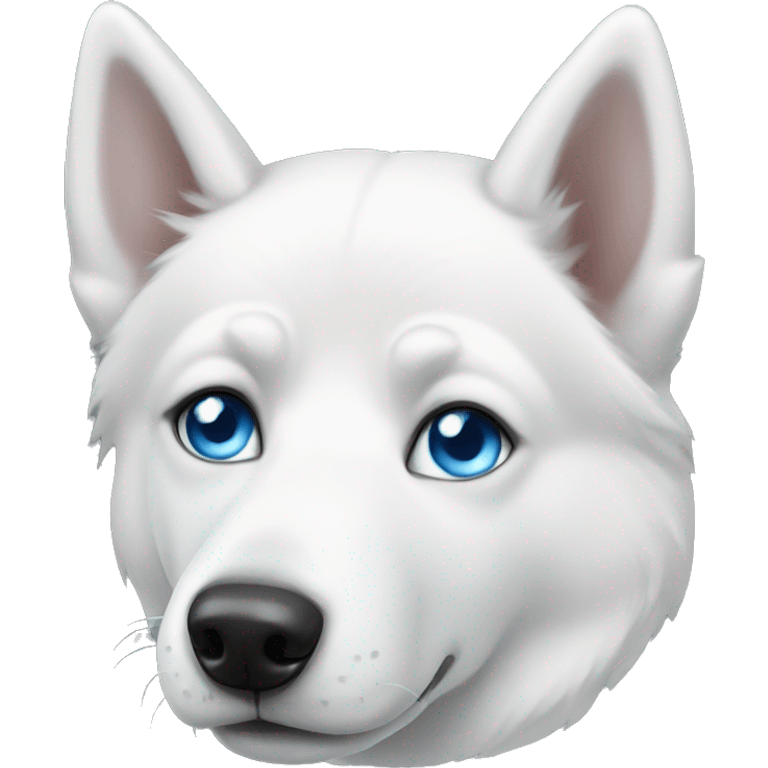 White husky blue eyes emoji