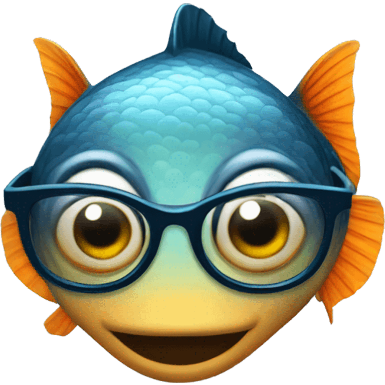 Fish with glasses  emoji