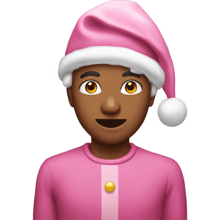 Pink Christmas emoji