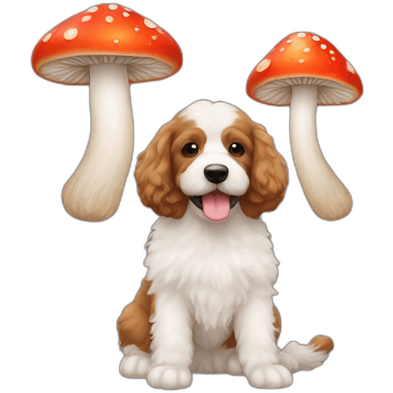 bernadoodle and mushroom emoji