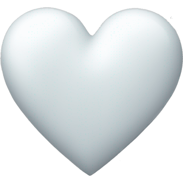 White reflective heart  emoji